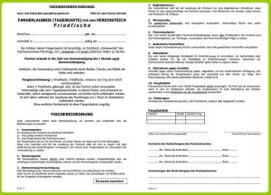 Muster einer Tageskarte für den Vereinsteich-Karpfen!